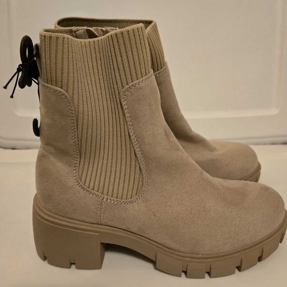 No Boundaries Beige Ankle Booties